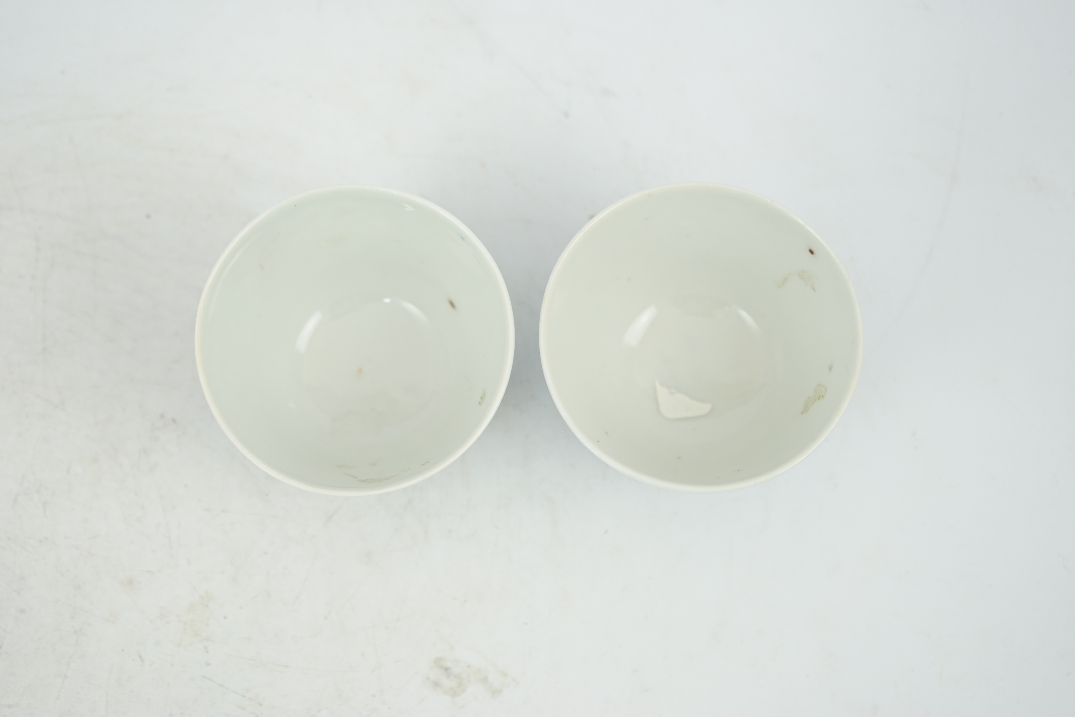 A pair of Chinese doucai cups, Guangxu mark and period (1875-1908)